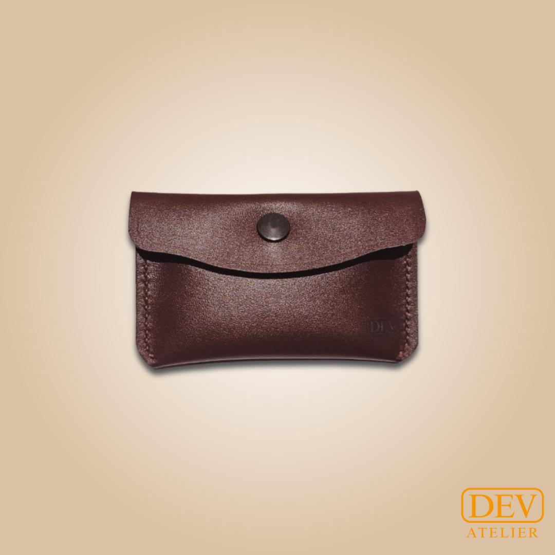 Porte-monnaie minimaliste en cuir pleine fleur