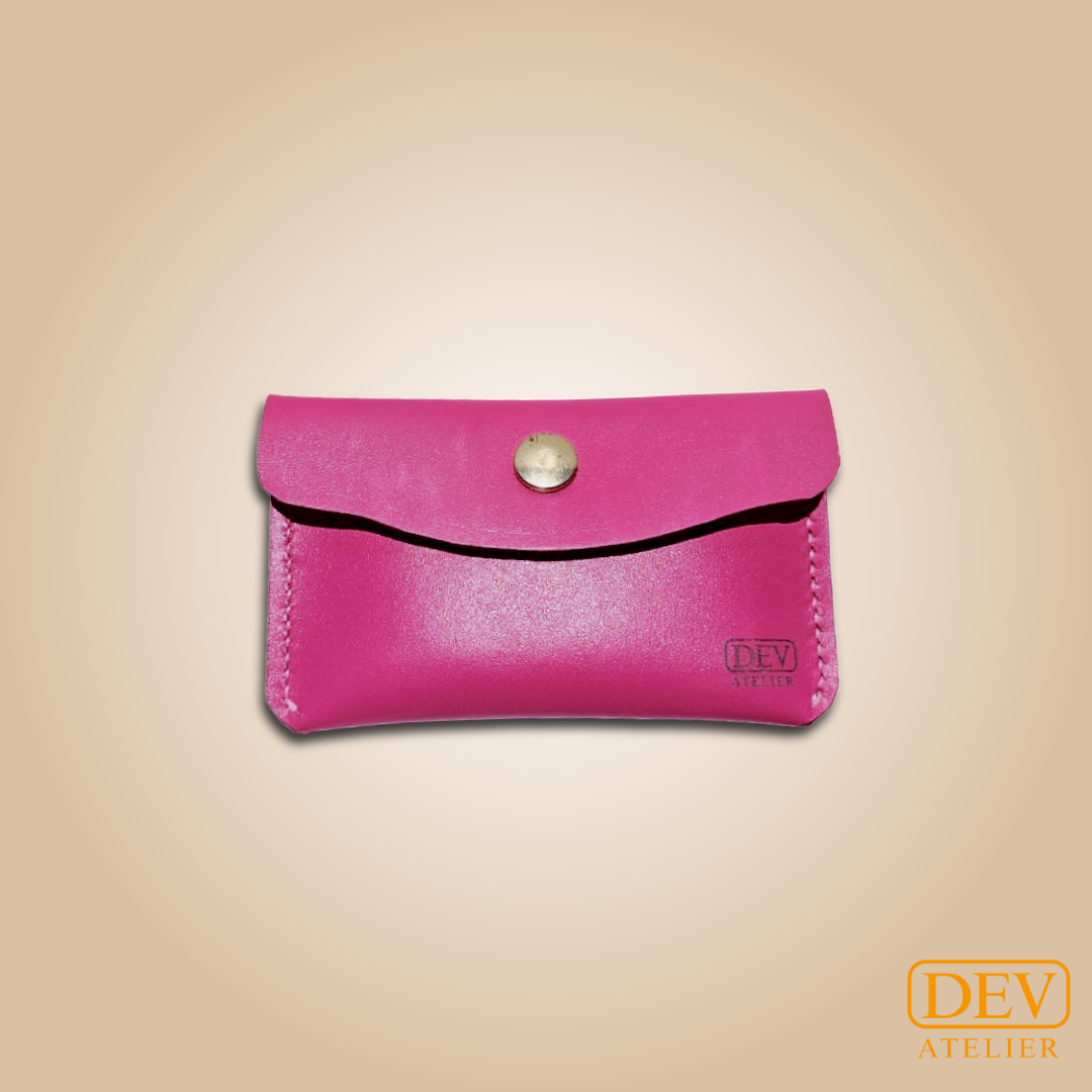 Porte-monnaie minimaliste en cuir pleine fleur
