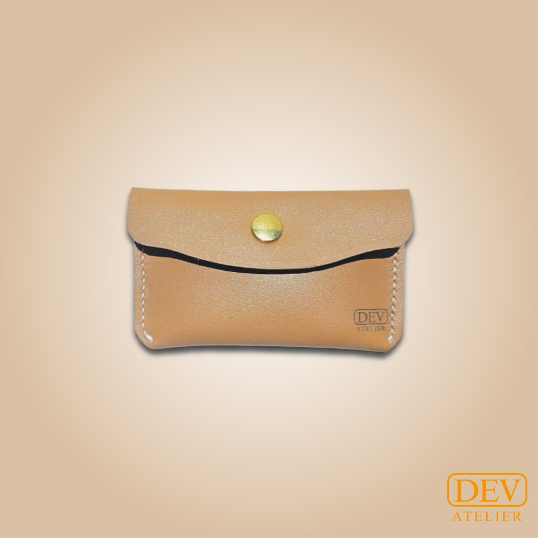 Porte-monnaie minimaliste en cuir pleine fleur