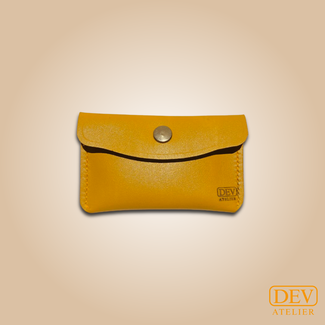 Porte-monnaie minimaliste en cuir pleine fleur