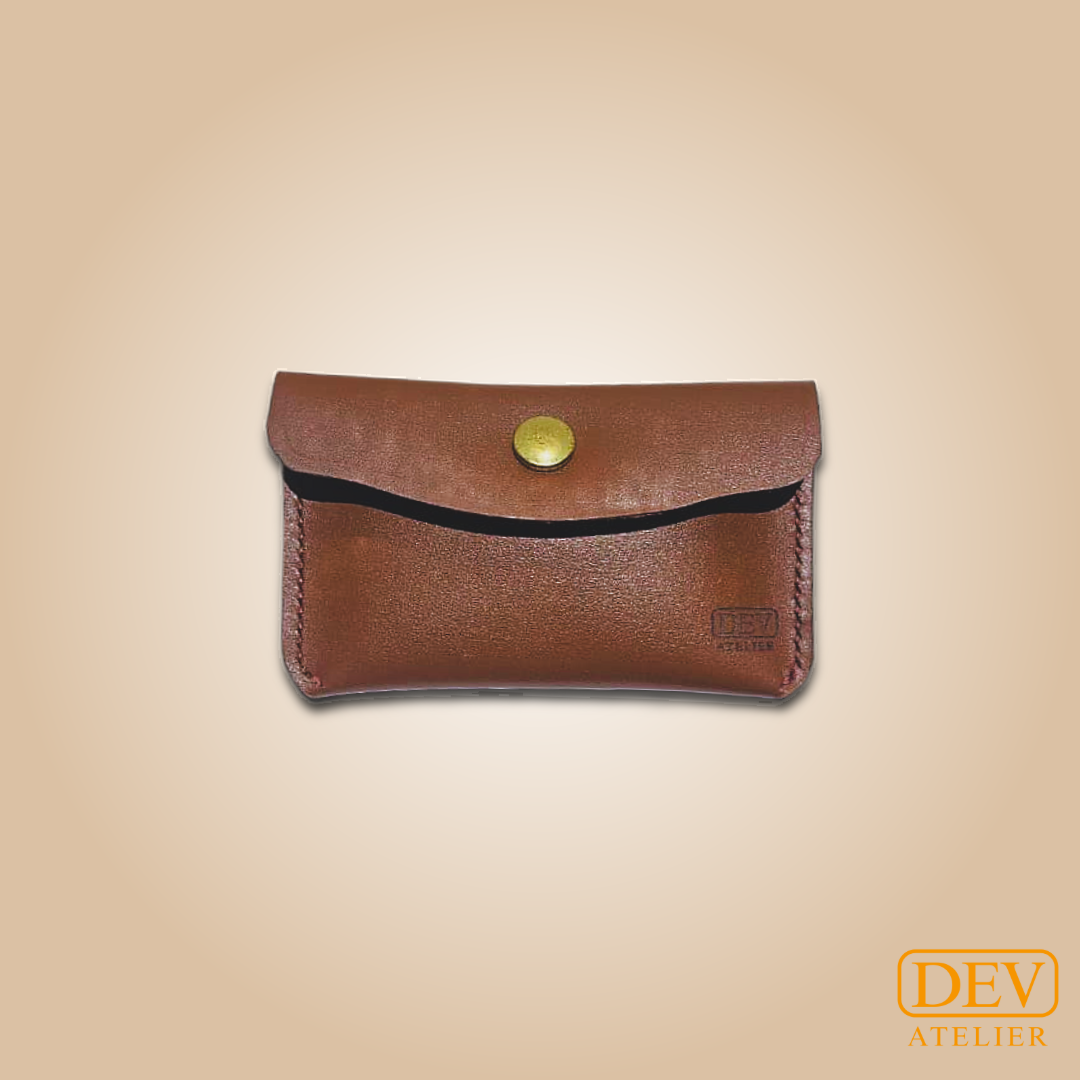 Porte-monnaie minimaliste en cuir pleine fleur